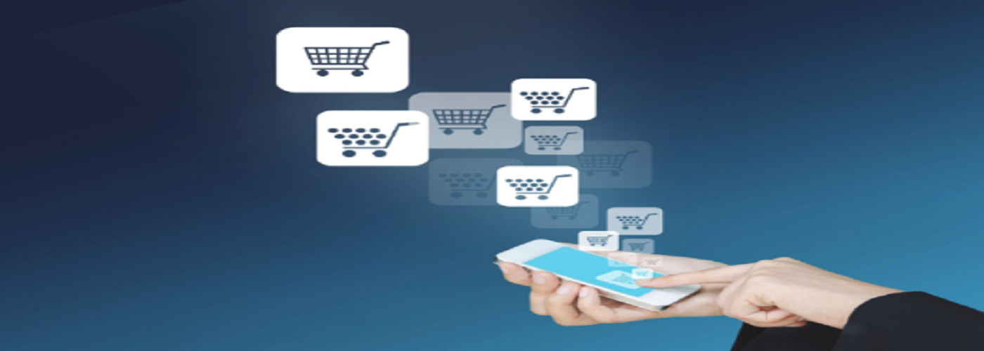 Person purchasing on their mobile device with multiple shopping cart icon